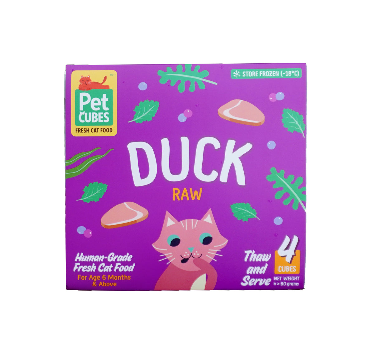 Premium Raw Duck Cat Food PetCubes