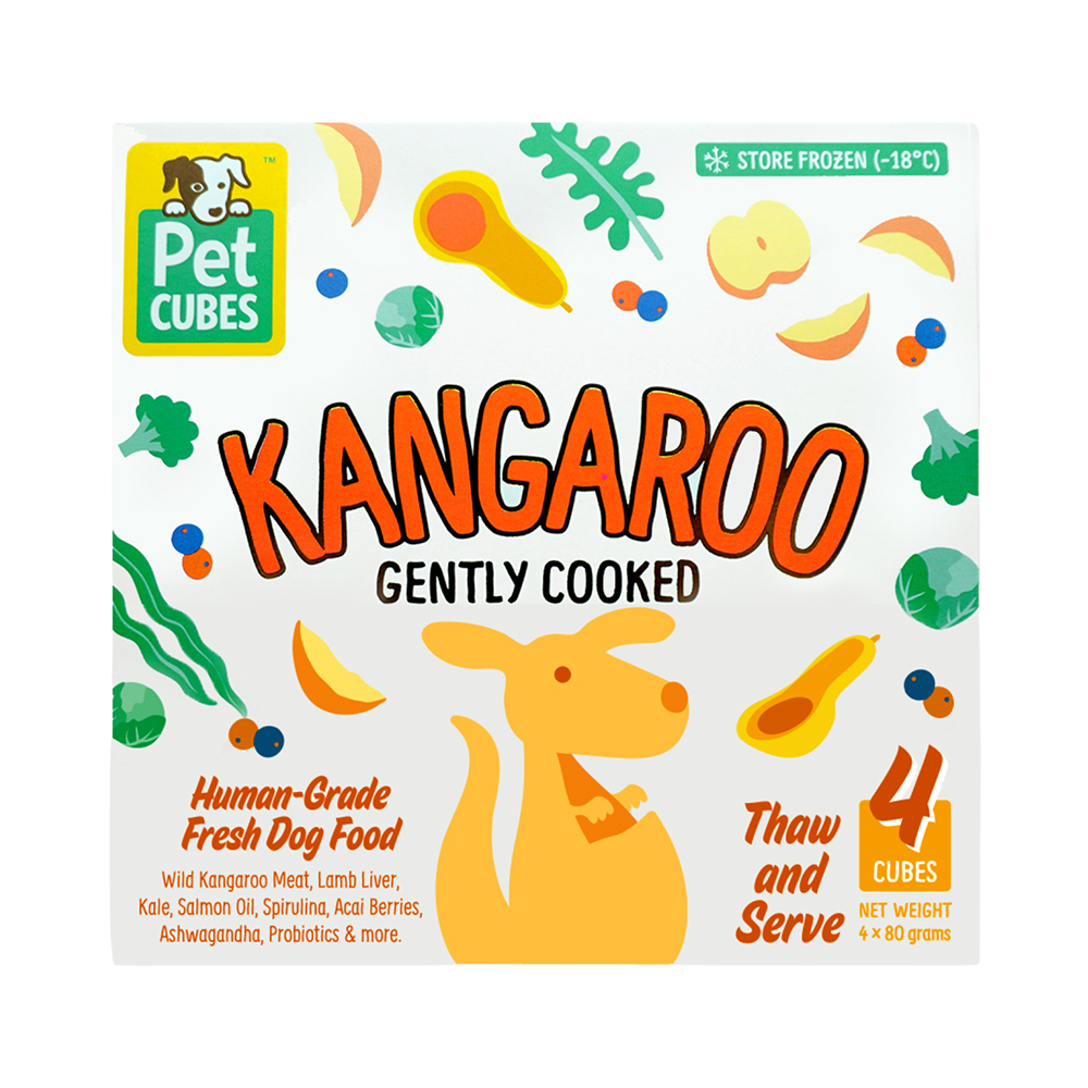 Gently Cooked Wild Kangaroo Dog Food PetCubes