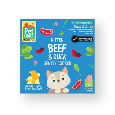 Gently Cooked Beef and Duck for Kittens