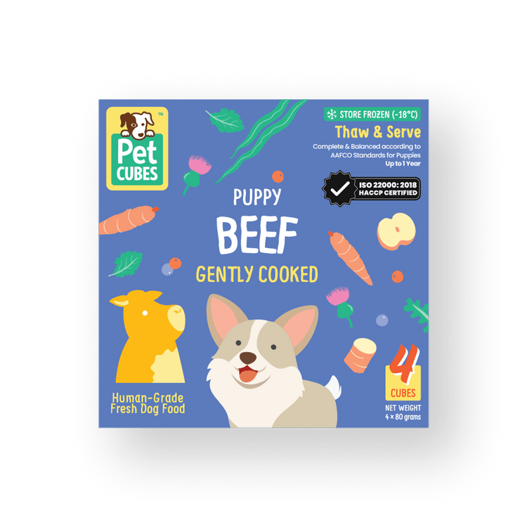 Gently Cooked Beef- Single Cube for Puppies