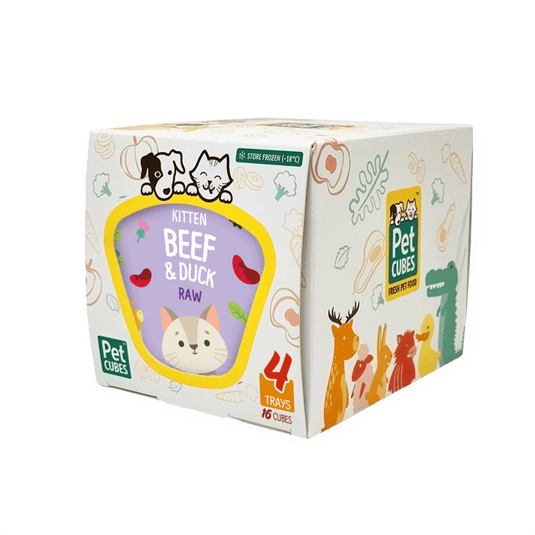 Raw Beef & Duck for Kittens (Case)