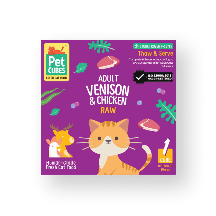 Raw Venison & Chicken- Single Cube for Cats