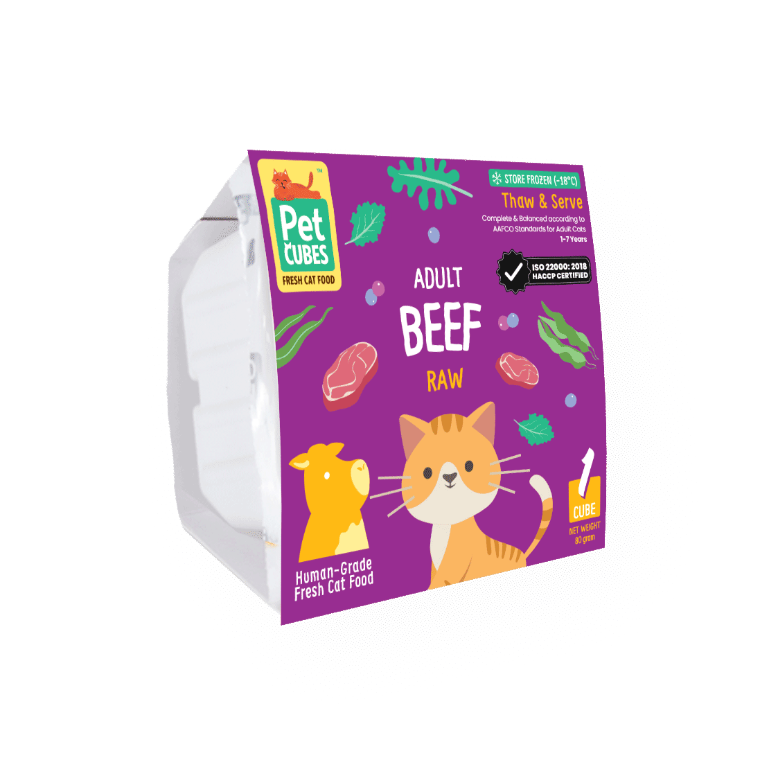 Raw Beef  - Single Cube for Cats