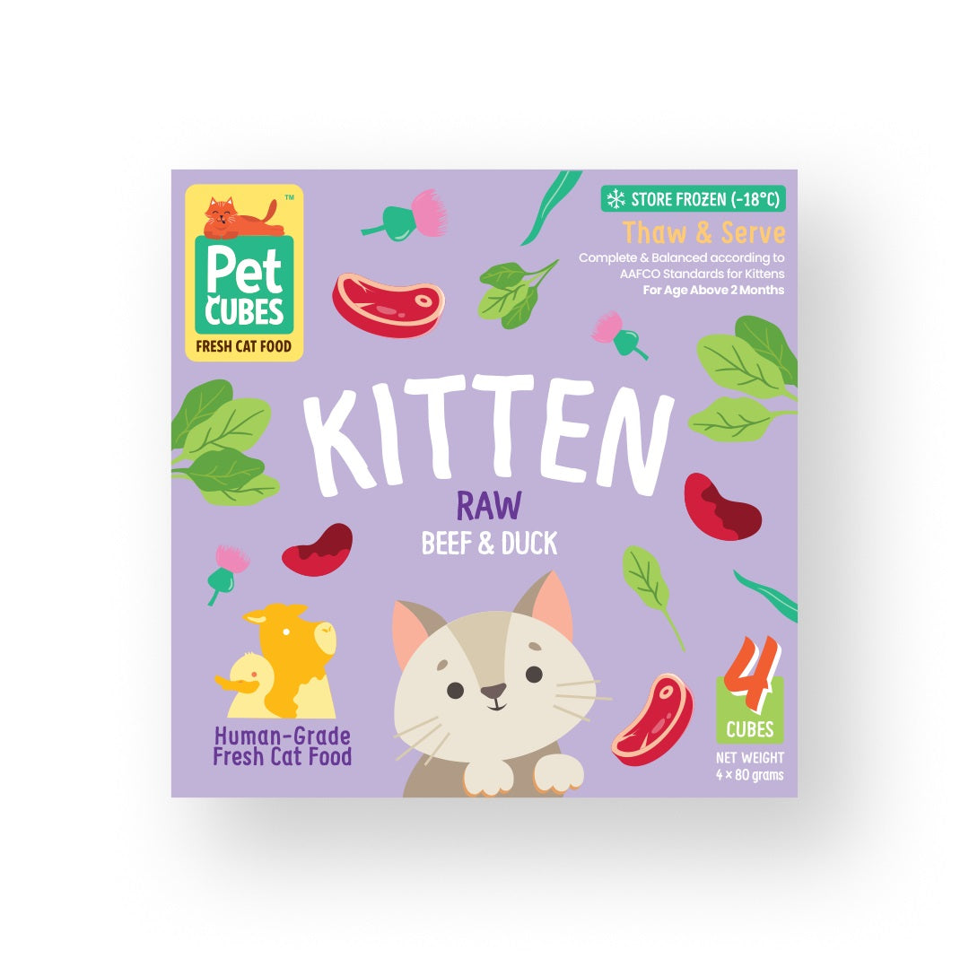 Raw Beef & Duck For Kittens (case) – Petcubes