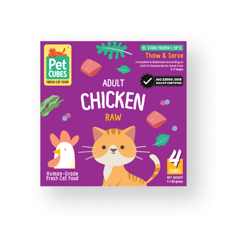 PetCubes Raw Cat Food - Chicken 1.28 KG