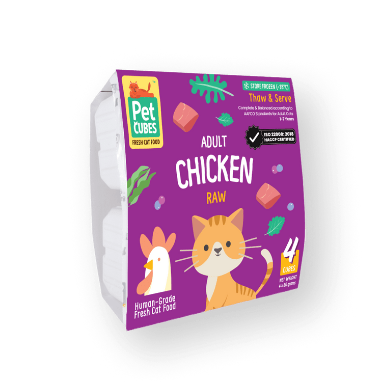 PetCubes Raw Cat Food - Chicken 1.28 KG