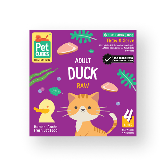 PetCubes Raw Cat Food - Duck 1.28 KG