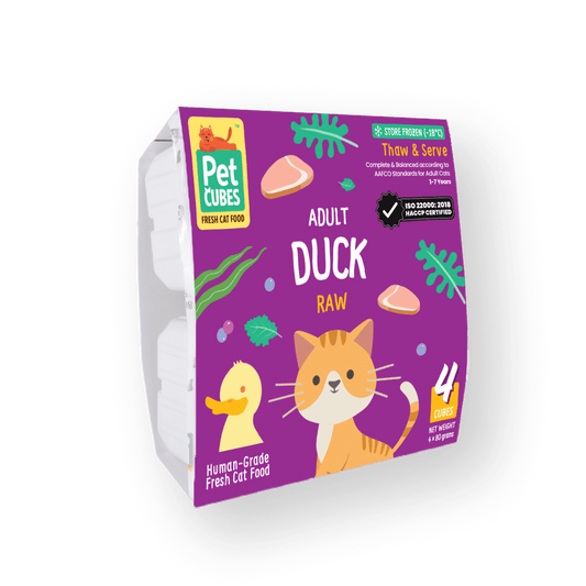 PetCubes Raw Cat Food - Duck 1.28 KG