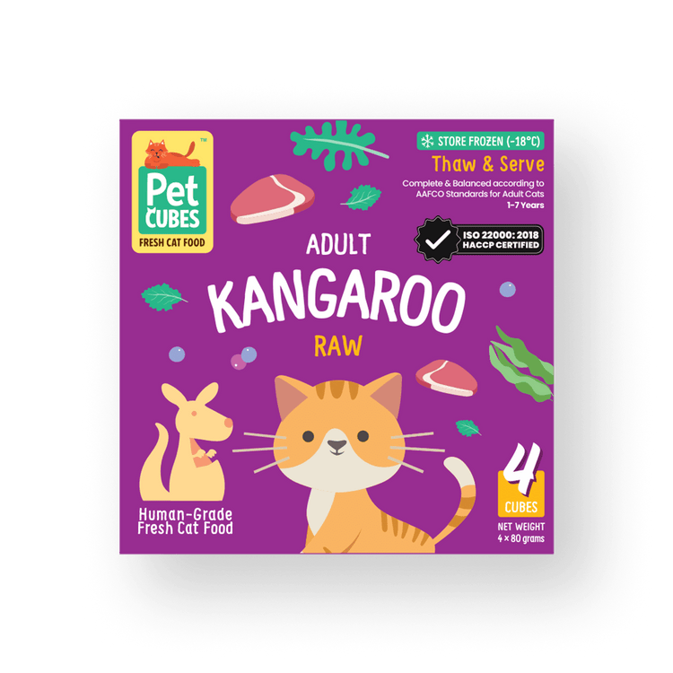 PetCubes Raw Cat Food Kangaroo - 1.28 KG