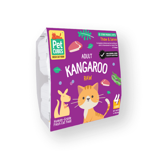 PetCubes Raw Cat Food Kangaroo - 1.28 KG