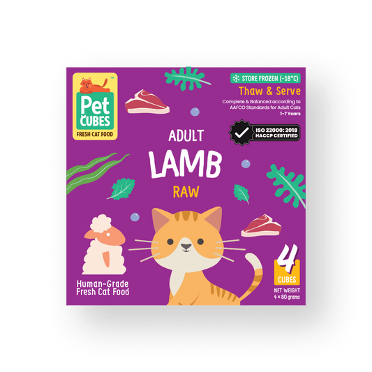 PetCubes Raw Cat Food - Lamb 1.28 KG