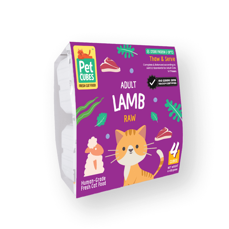 PetCubes Raw Cat Food - Lamb 1.28 KG