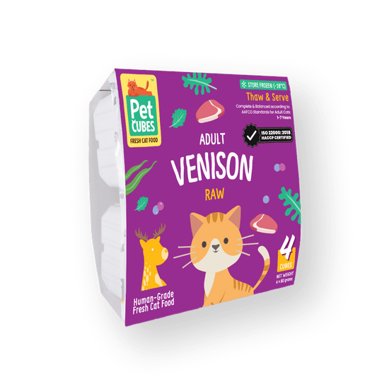 PetCubes Raw Cat Food Venison - 1.28 KG