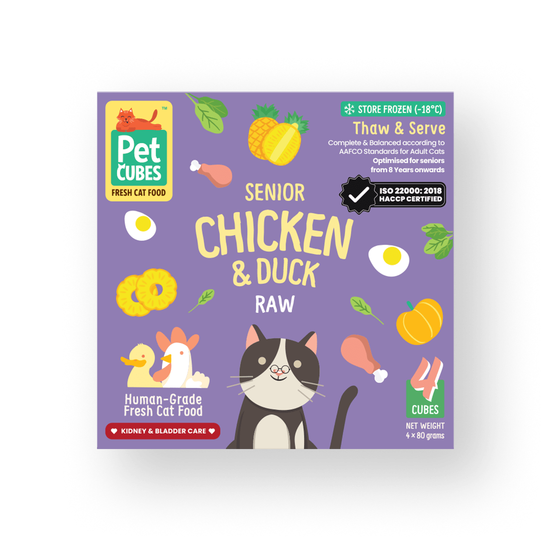 Chicken & Duck - Raw For Senior Cat