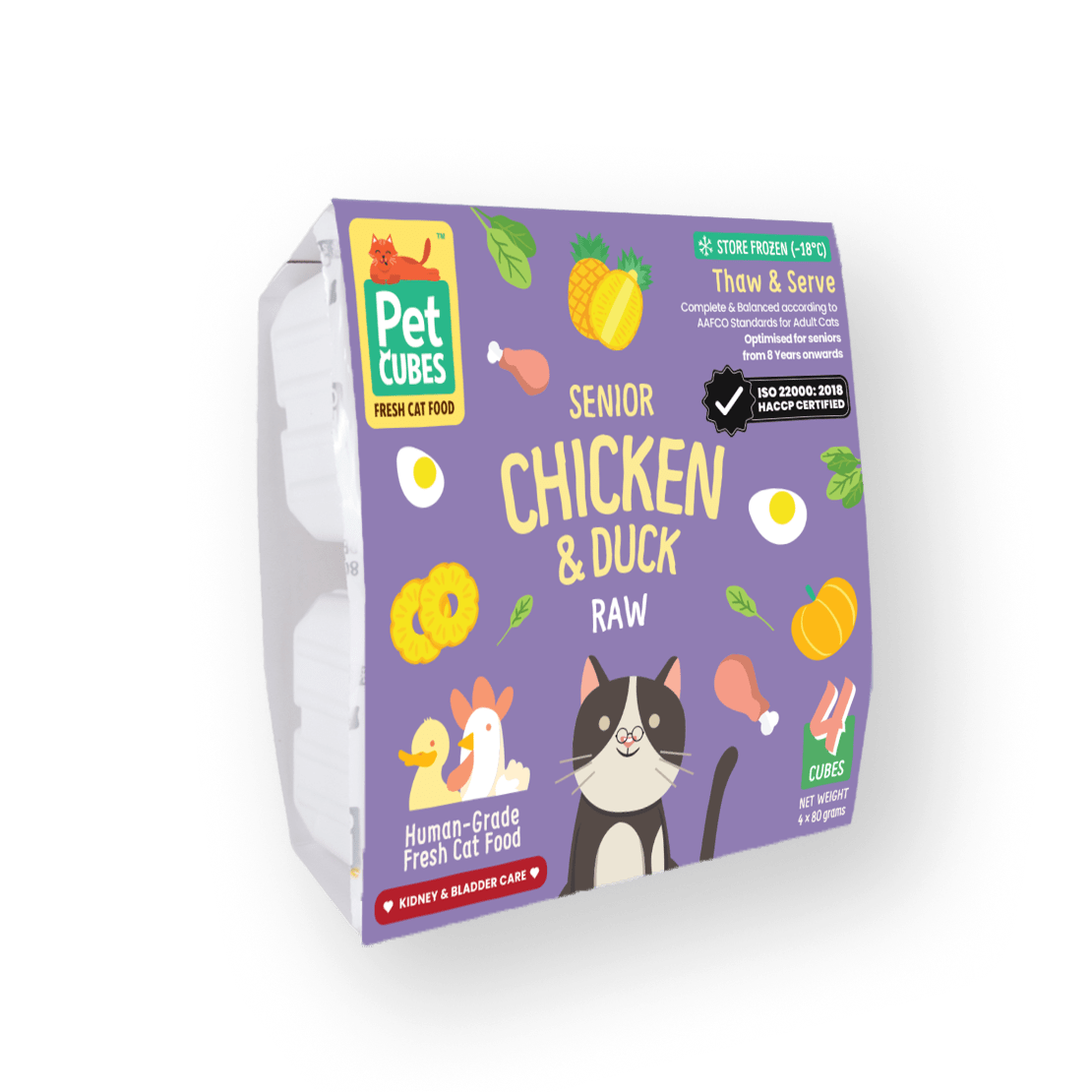 Chicken & Duck - Raw For Senior Cat